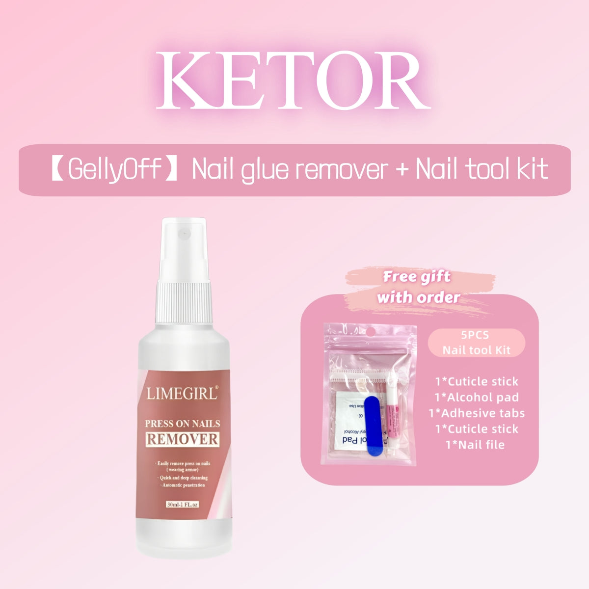 Upgraded Solid Nail Gel Kit GellyPop – 30g Large Capacity, No Buffing, Super Strong Press-On Nail Glue