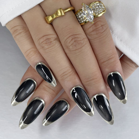 Minimalist Shiny Press-On Nails for a Subtle Glam Look（K46）